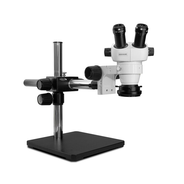 ELZ Stereo Zoom Microscope With Low-Profile LED On Single Arm Stand